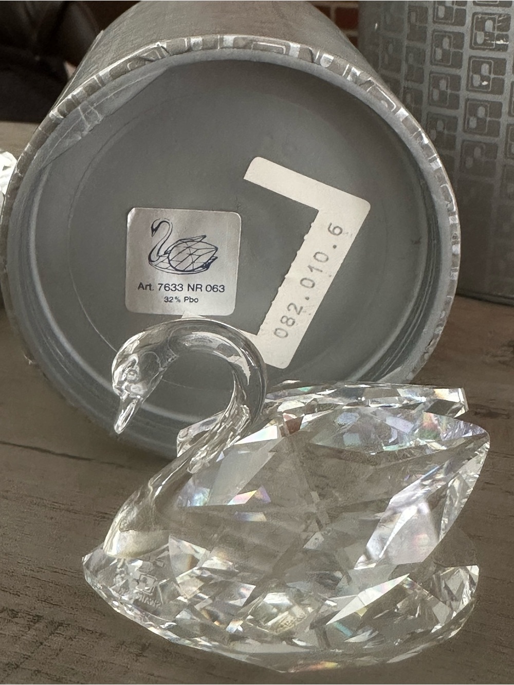 Swarovski Clear Crystal Swan Figurine - vintage and retired